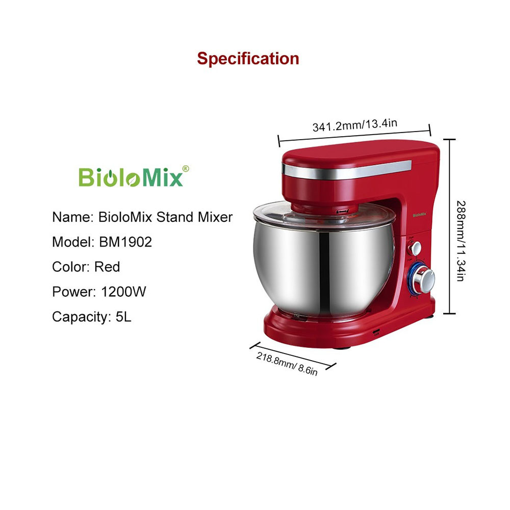 BioloMix 6-speed Kitchen Food Stand Mixer BM6178