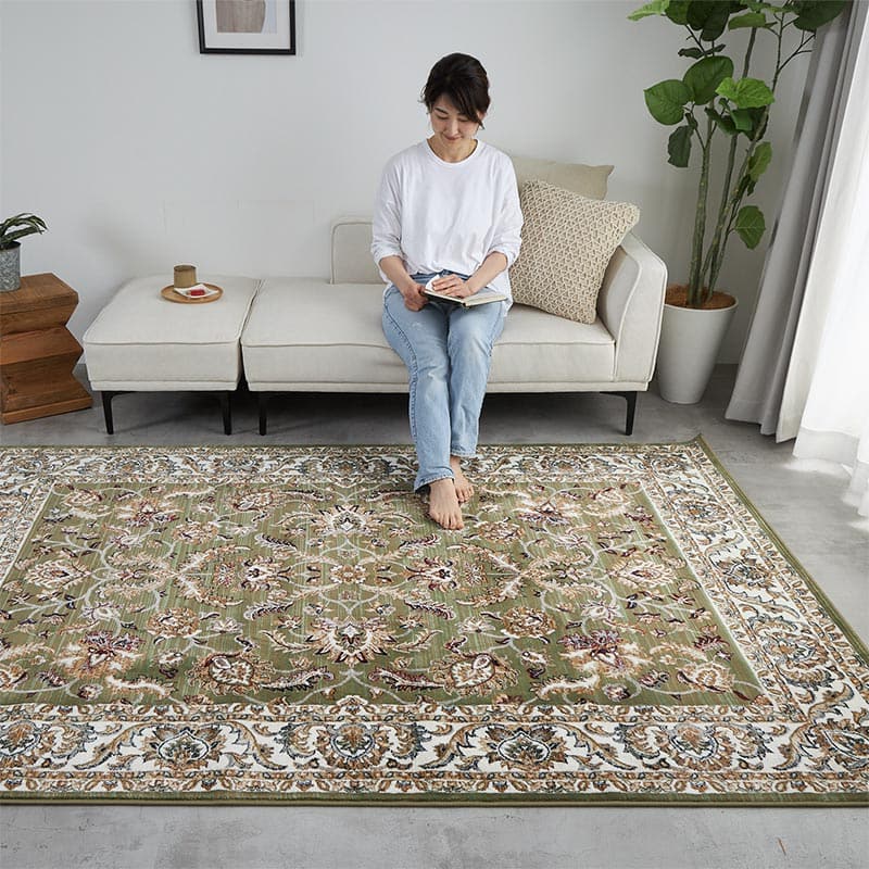 クラシカルなオリエンタルデザインが美しい、安心の防炎機能付きトルコ