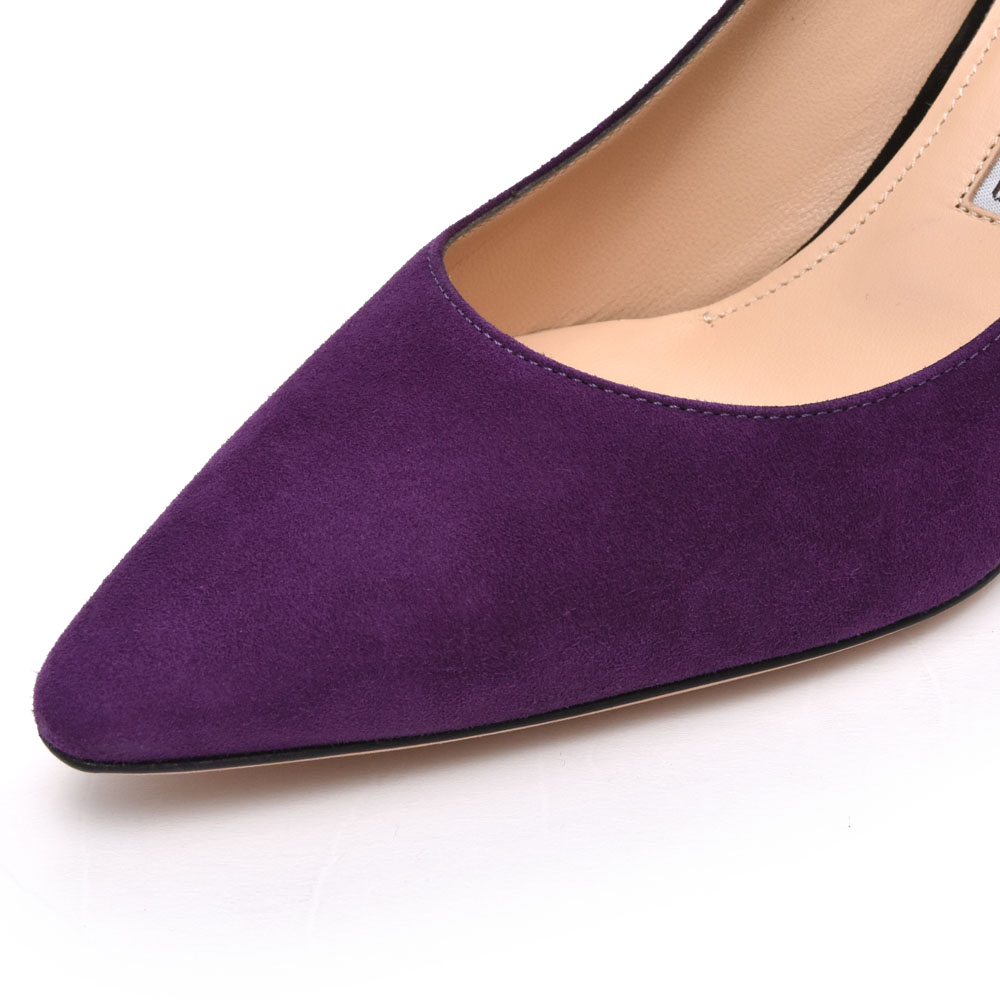 PELLICO 紫 スエード ポインテッドトゥパンプス PELLICO 紫 スエード