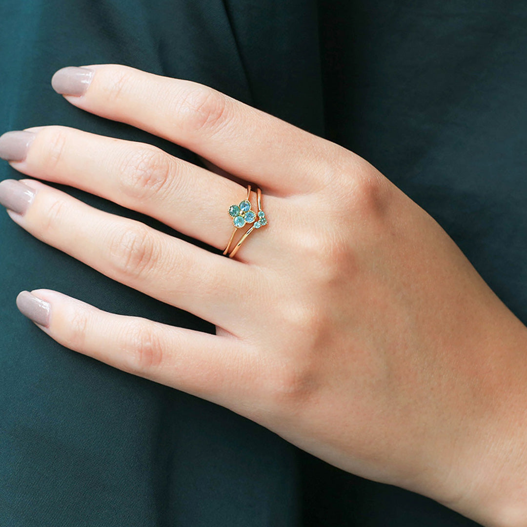 ビズー公式】パライバトルマリン ブラジル産 K18(18金) PTリング