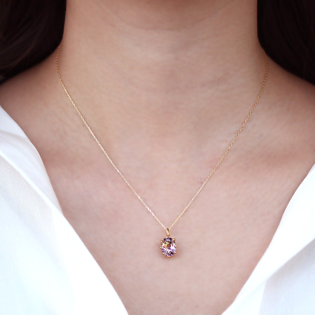 ビズー公式】アメトリン K18(18金) ペンダントトップ セパージュ