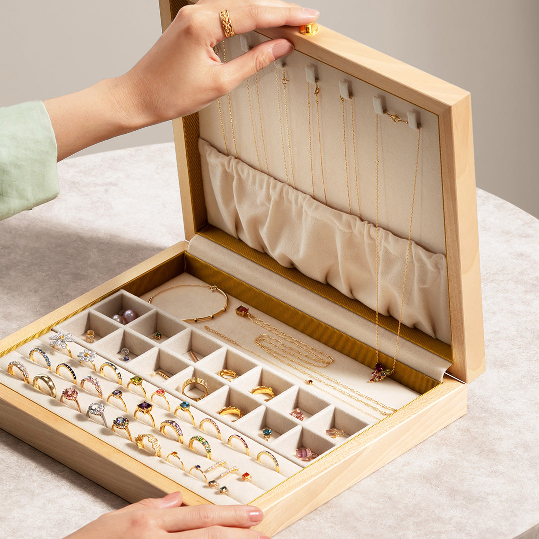ビズー公式】ジュエリーボックス アクセサリー 収納 ケース 天然樺