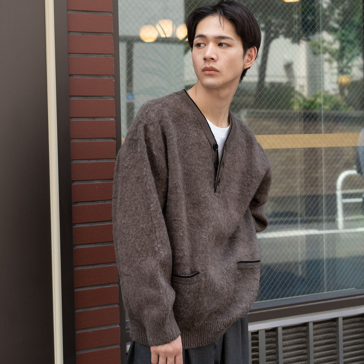 ヘンリーネックセーター B3139 シティガール シティボーイ カジュアル