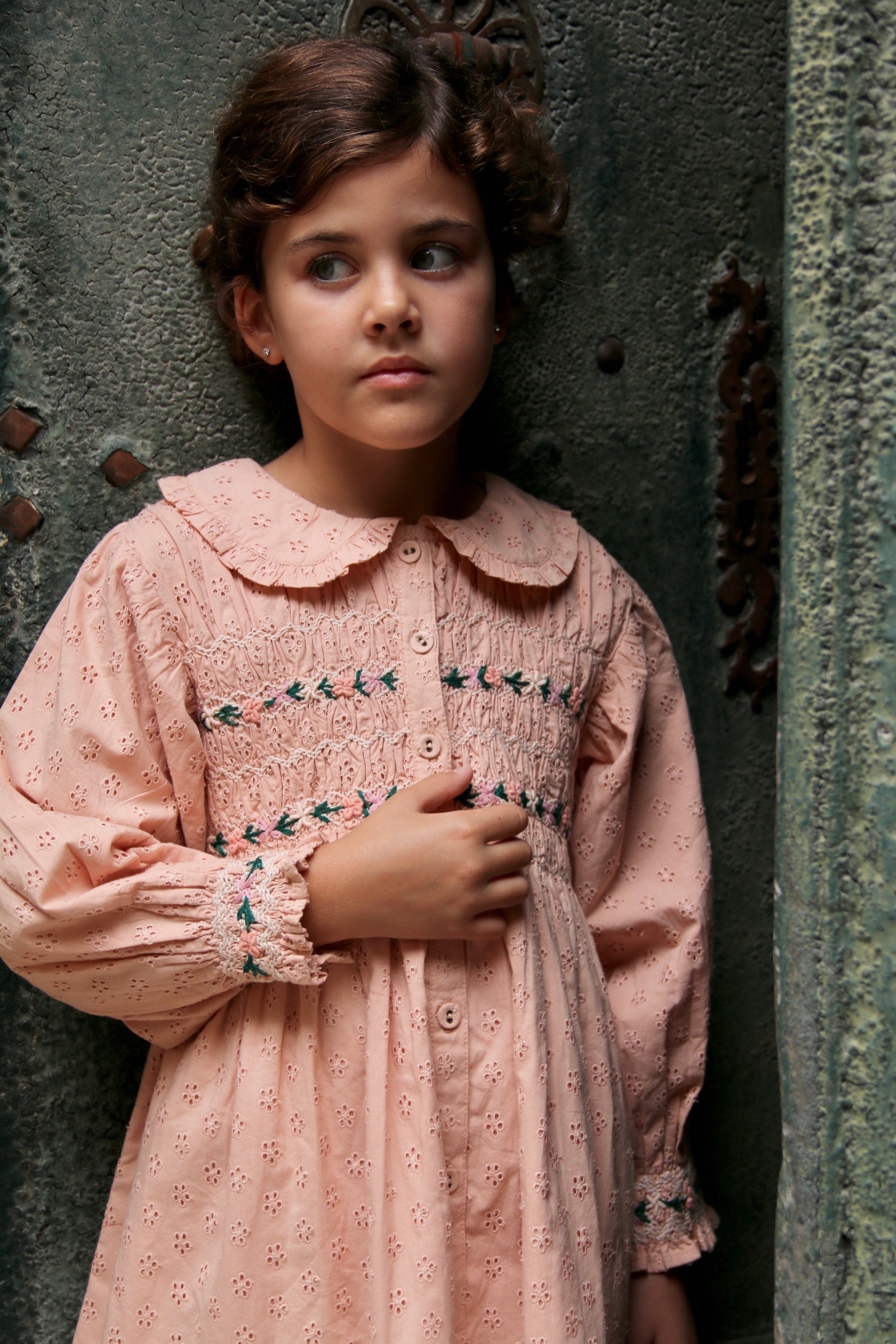 Bonjour 6Y チュニック 花柄刺繍 Bonjour 6Y チュニック 花柄刺繍