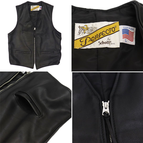 正規取扱店 Schott (ショット) 3951001 193V LEATHER VEST レザー