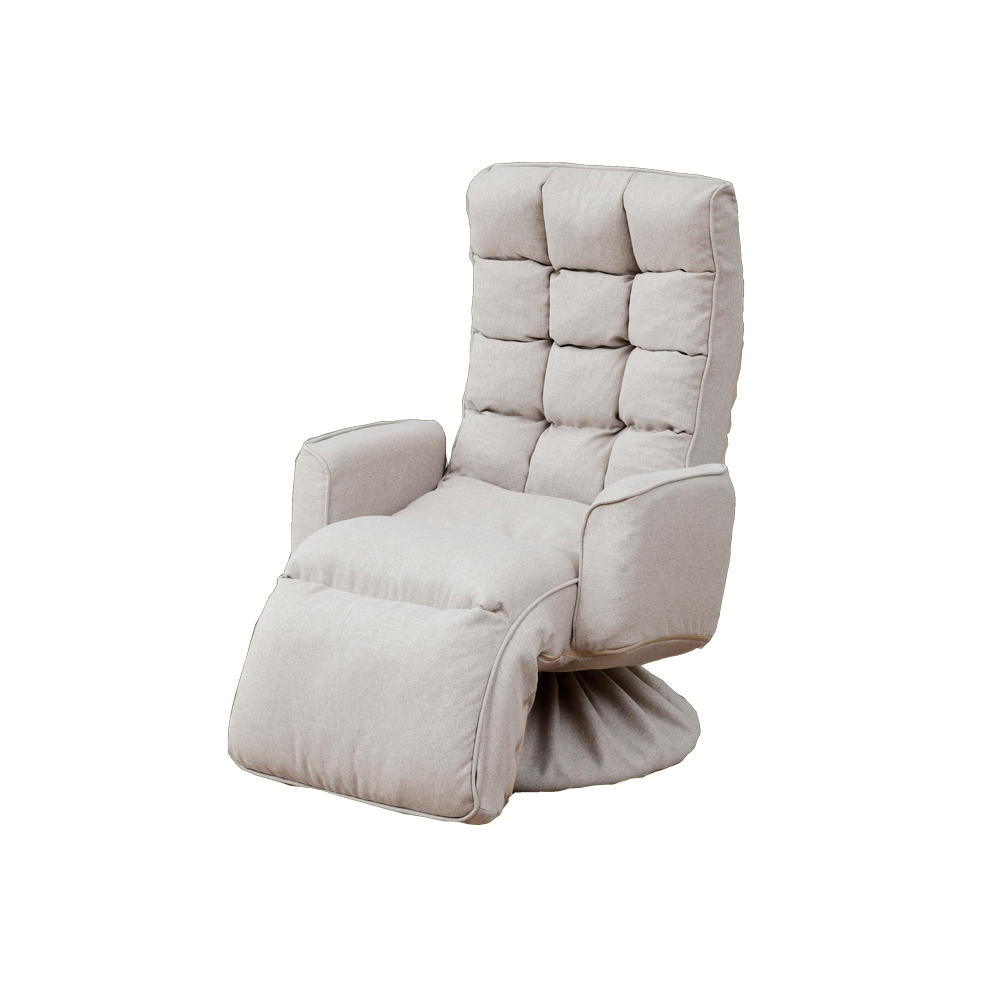 グレーの回転式リクライニング座椅子 ニトリ（NITORI） 首