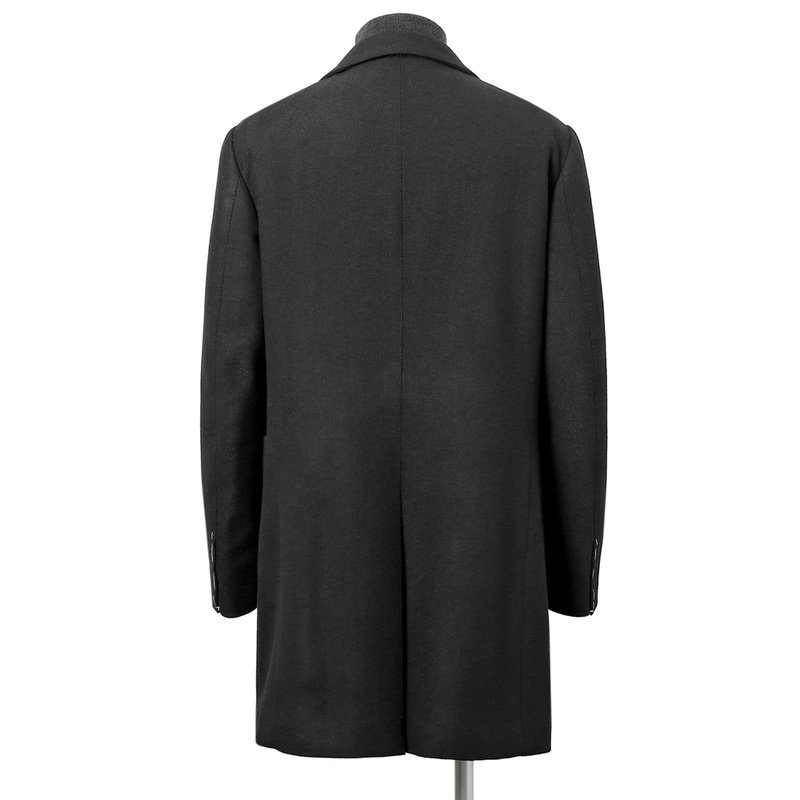 ウールカシミヤヘリンボーンシングルチェスターコート／TORINO