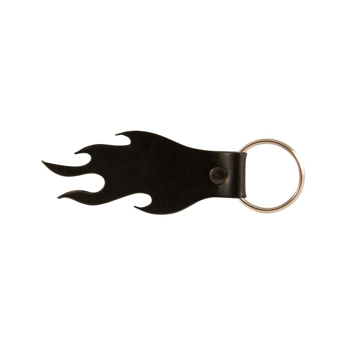 9106 - Leather Flame Zipper Pull, Key Fob - Boston Leather