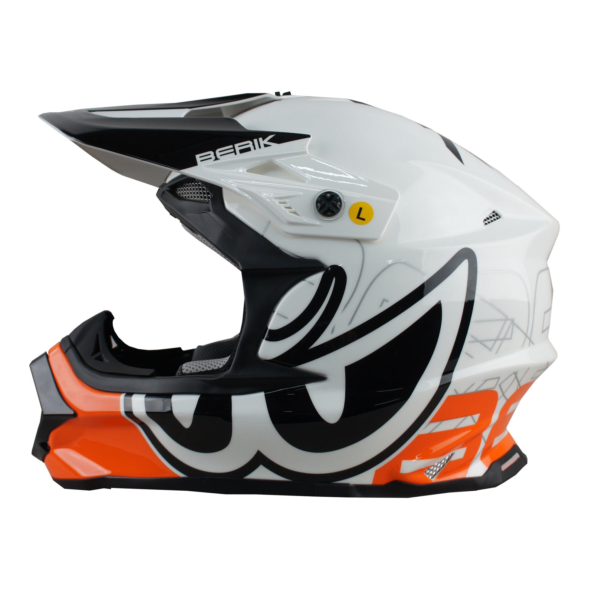 HEL-239201-BK ORANGE ベリック オフロードヘルメット – BERIK