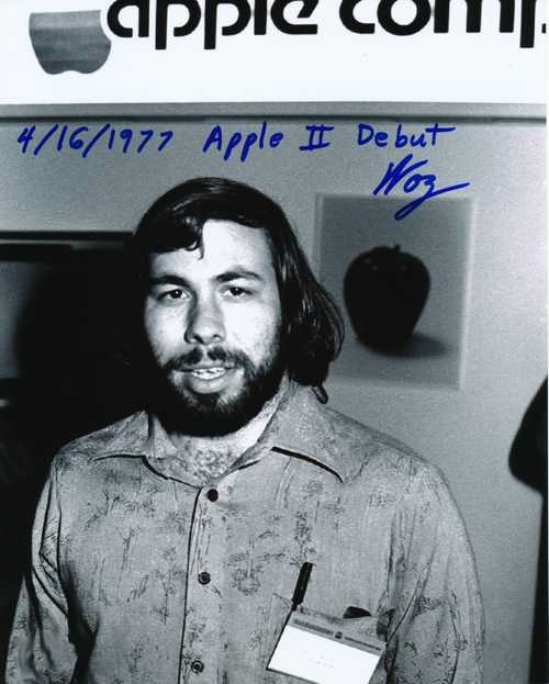 第1回 WCCFにおけるスティーブ・ウォズニアックの写真 (直筆サイン入