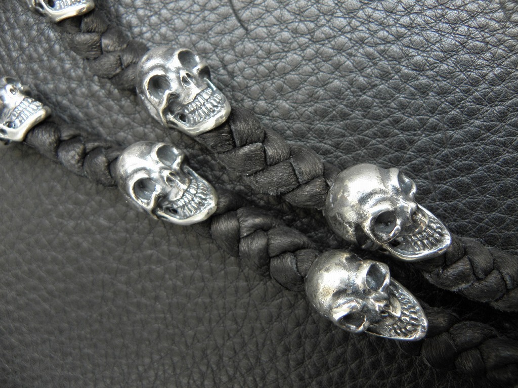 ガボラトリーのウォレットチェーン、スカル クリップ、ローラー レバー