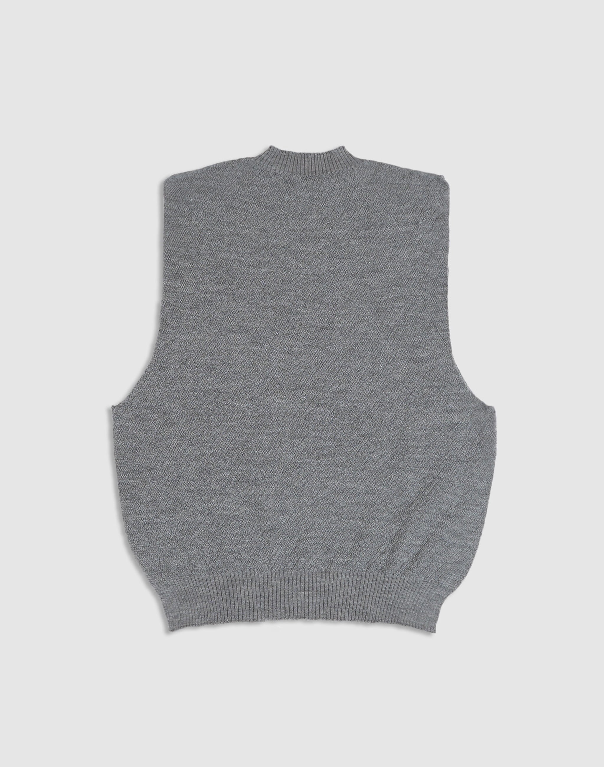 サイドスリットウールベスト つかいきる課 日本製 ホールガーメント