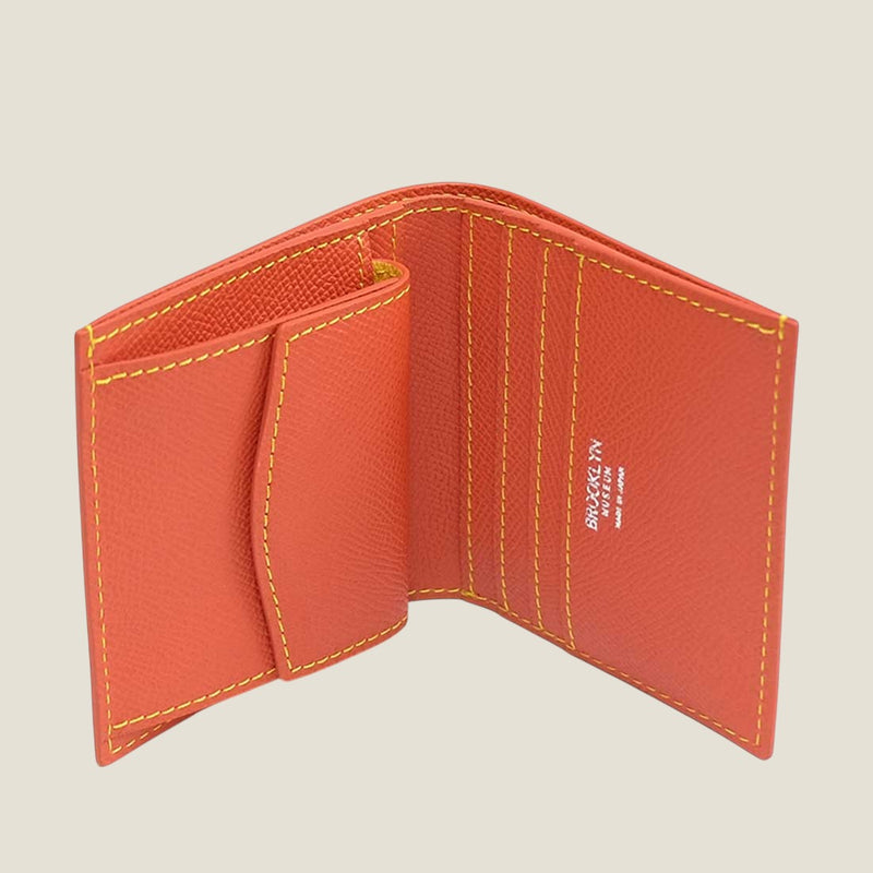 フレンチカーフ] ミニインターナショナルウォレットcolor：オレンジ