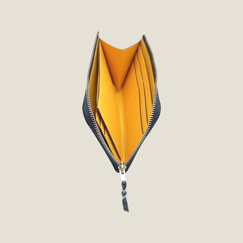 藍染めクロコダイル] Lジップロングウォレット【受注生産】 – BROOKLYN