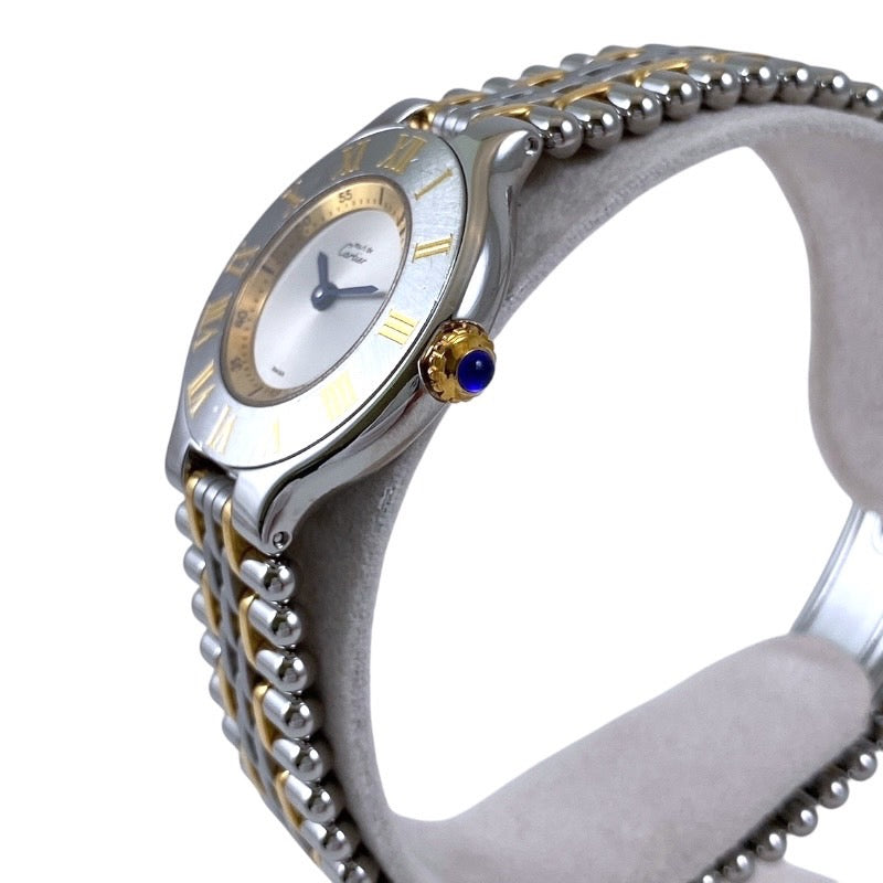 CARTIER】カルティエ マスト21 腕時計 ステンレススチール レディース