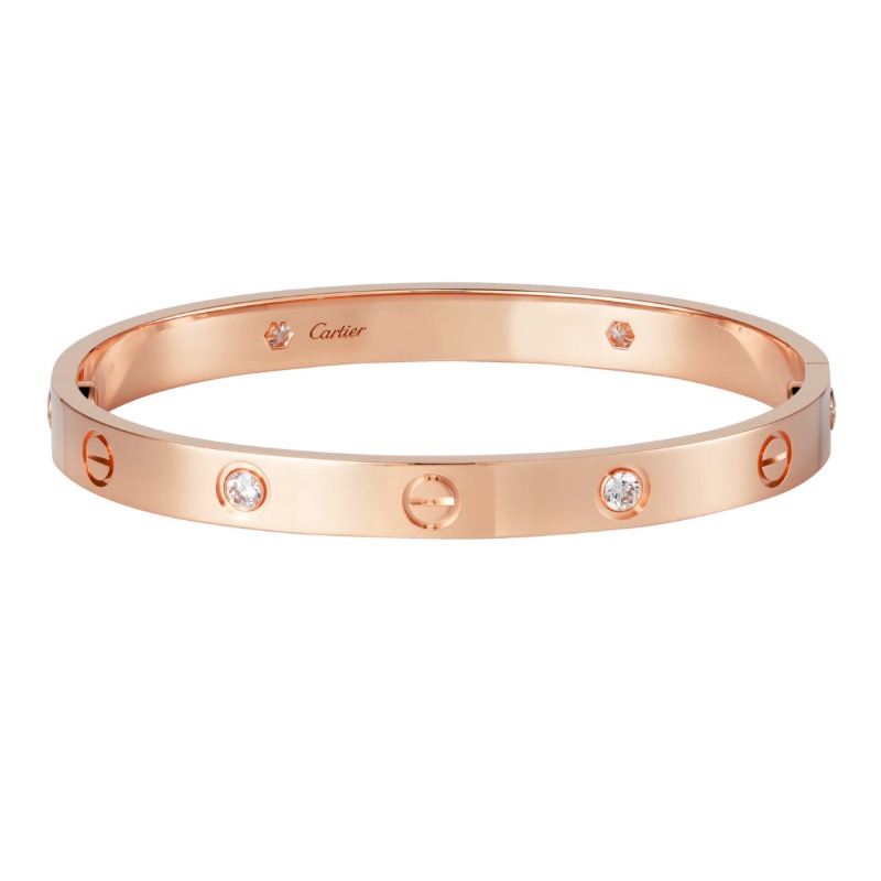 カルティエ ブレスレット ラブブレス 4Pダイヤ PG｜ブランド買取なら