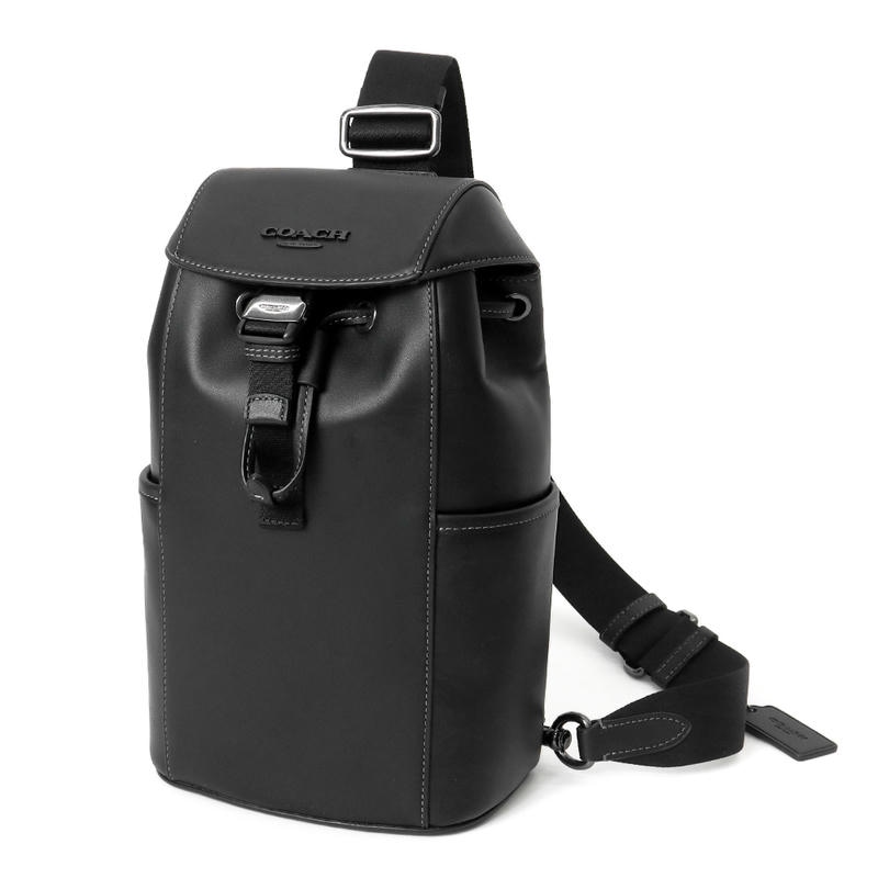 Brandol / COACH コーチ ボディバッグ レザー レーサーパック ブラック
