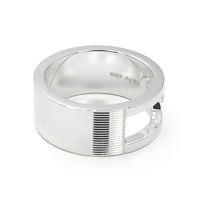 Brandol / GUCCI グッチ リング ブランデッド Gリング シルバー 7号