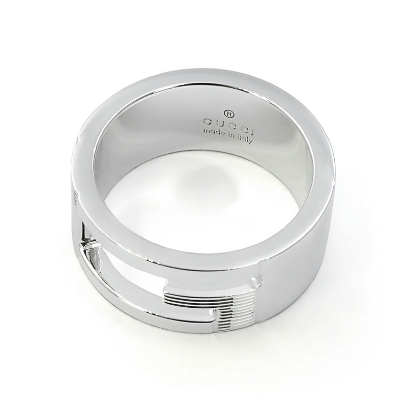 Brandol / GUCCI グッチ リング ブランデッド Gリング シルバー 15号