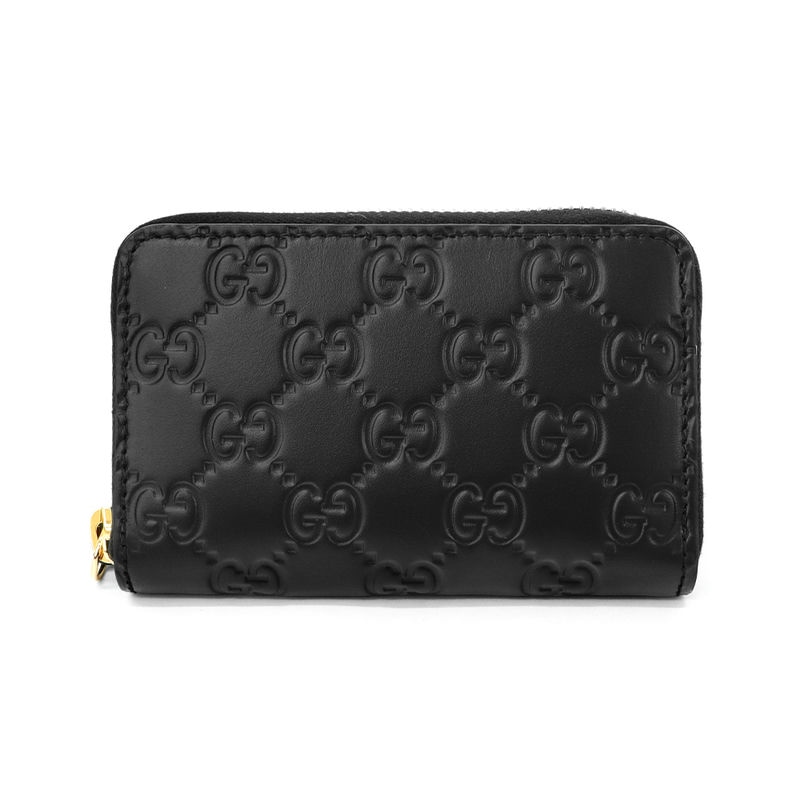 Brandol / GUCCI グッチ 小銭入れ シグネチャー レザー キーリング付き