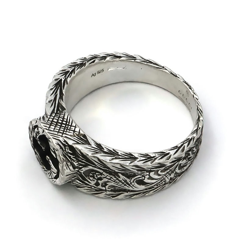 Brandol / GUCCI グッチ リング インターロッキングG リング 13号