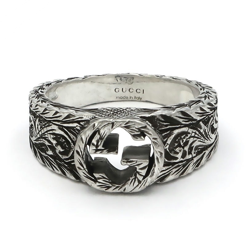 Brandol / GUCCI グッチ リング インターロッキングG リング 25号
