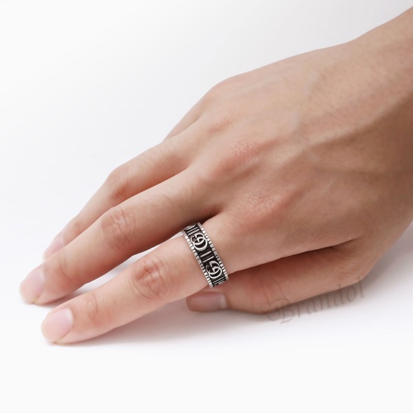 Brandol / GUCCI グッチ リング ダブルG シルバーリング 21号 551899