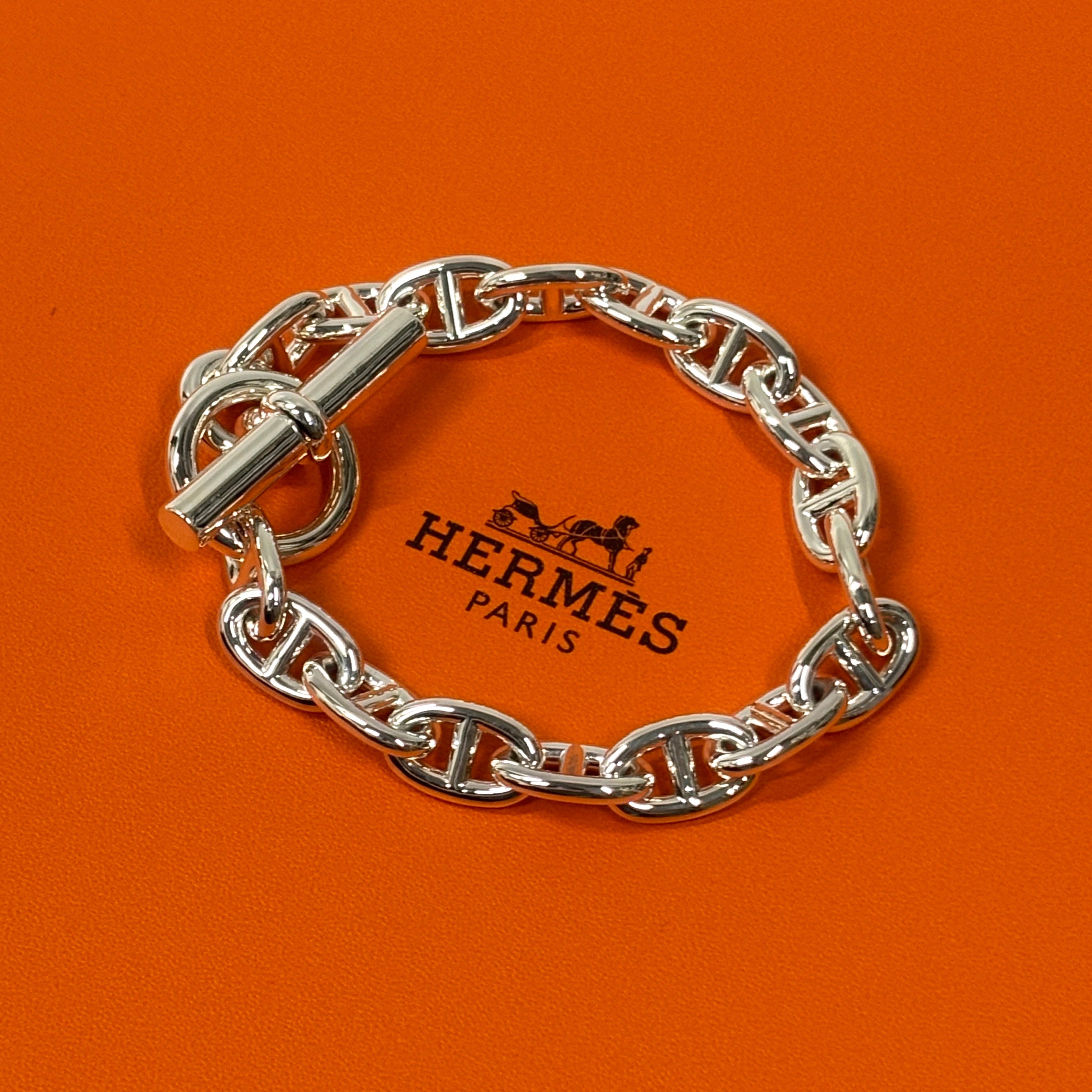 HERMES エルメス シェーヌダンクル ブレスレット MM17コマ – Brandar