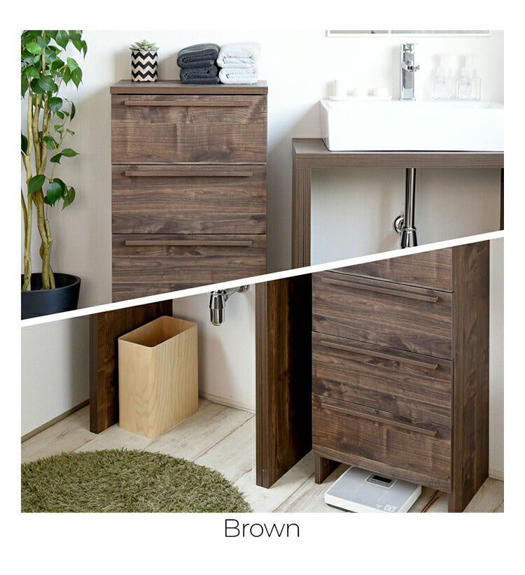 日本製 サニタリーチェスト 幅45cm ランドリーラック SA-9045H