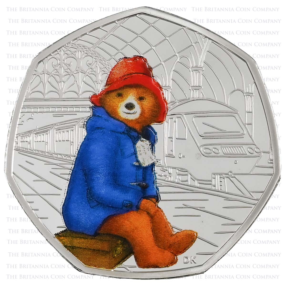 2018 Paddington at the Station 50p : Coloured Silver Proof | The