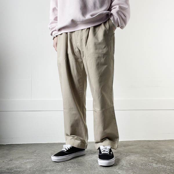 90s POLO CHINO ツータック チノパン ベージュ系 W36 ポロ ラルフ