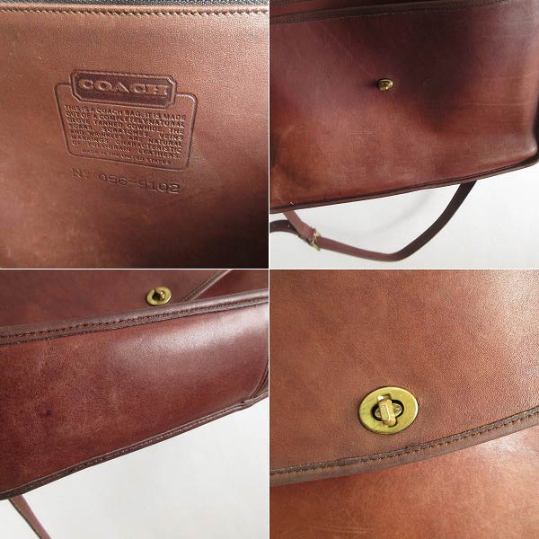 USA製 COACH オールドコーチ レザー ブリーフケース ターンロック 茶系