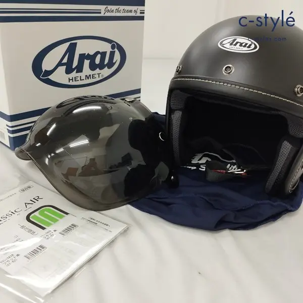 Arai アライ CLASSIC AIR ジェットヘルメット + バブルシールド 61.62