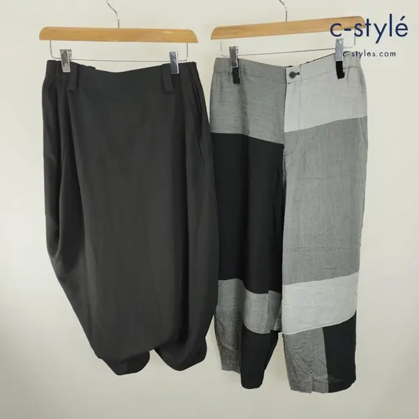 MOYURU 萌 サルエルパンツ M～L ブラック ブラック×グレー 1914774