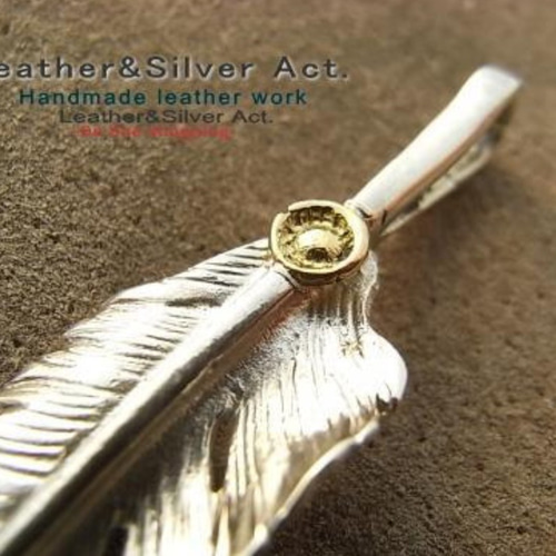 イーグル フェザー ペンダント トップ 手彫り シルバー925