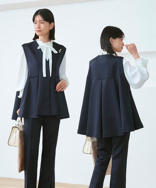 セール】フレア ジレ ＆ フレアパンツ セットアップ ｜ オケージョン