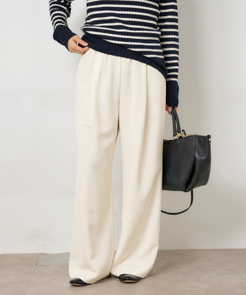 セール】ウォッシャブル アセテートツイルタックパンツ（その他パンツ
