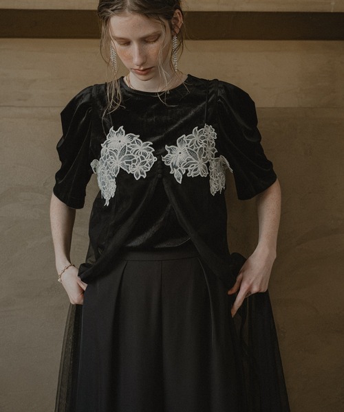 Layered velor dress（パンツドレス）｜et.UNiVER（エトユニベール）の