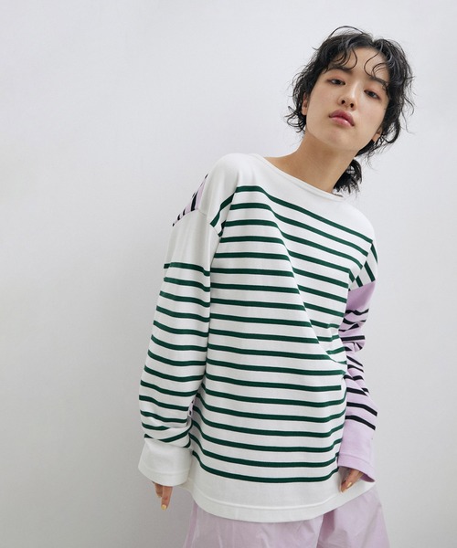 G.F.G.S. for ADAM ET ROPE'】WEB限定 別注ボートネックボーダー（T