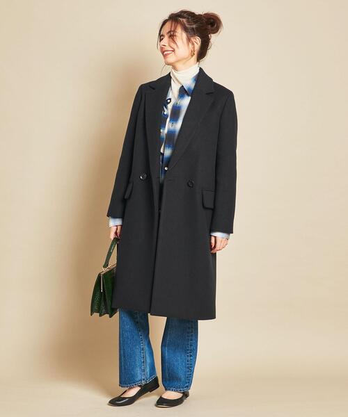 スタンドダブルテーラードコート BEAUTY&YOUTH