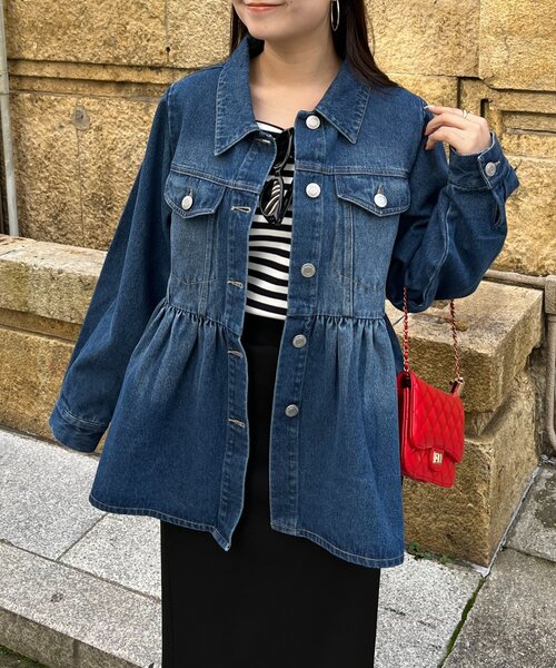 ペプラムデニムジャケット（デニムジャケット）｜prose verse（プロズ
