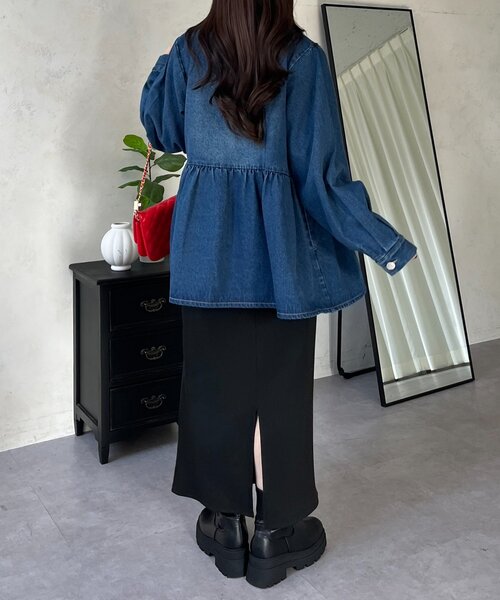 ペプラムデニムジャケット（デニムジャケット）｜prose verse（プロズ