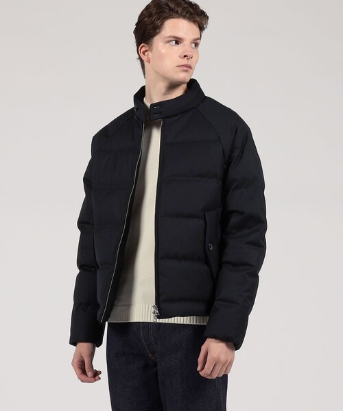 セール】ウールシルクツイル ダウンブルゾン（ダウンジャケット/コート