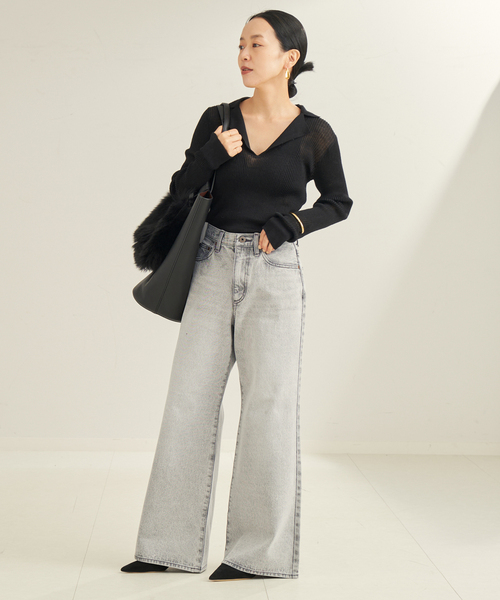 plage（プラージュ）の「DENIM SEMI FLARED パンツ（スラックス）」 - WEAR