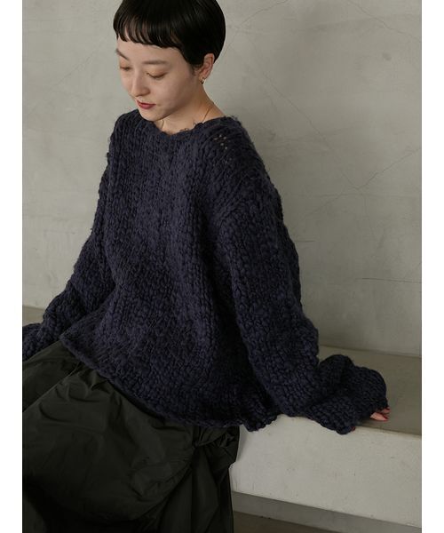 ウール混ハンドニットプルオーバー（ニット/セーター）｜emmi（エミ