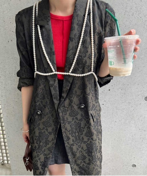 Ameri（アメリ）の「MEDI ALICIA JACQUARD JACKET（テーラード