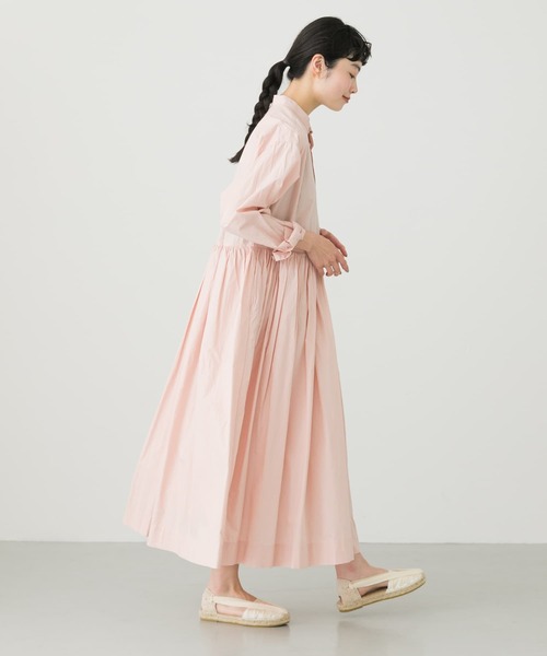 かぐれ（カグレ）の「コットンギャザーシャツワンピース（ワンピース