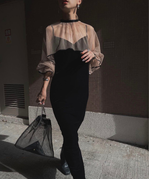Ameri（アメリ）の「MANY WAY TULLE VEIL DRESS（ワンピース）」 - WEAR