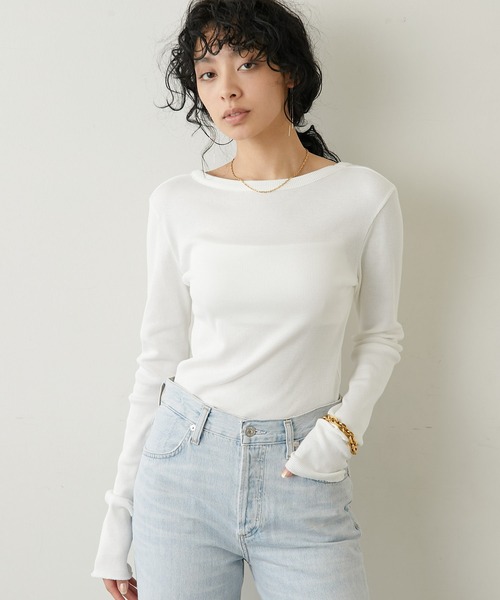 Vバックシャンテレコカットソー（Tシャツ/カットソー）｜Whim Gazette