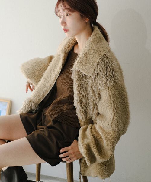 Kastane（カスタネ）の「パッチワークファーコート（その他アウター